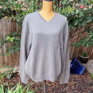 Men's Gray Polo by Ralph Lauren Cable Knit Sweater
